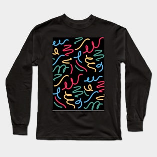 Abstract Shapes Colorful Long Sleeve T-Shirt